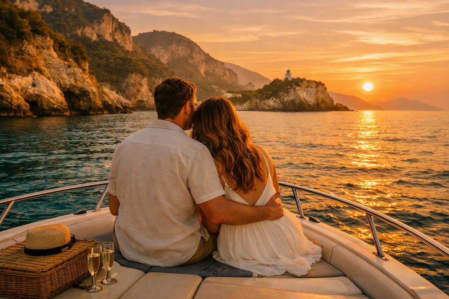 Planning a Proposal or Honeymoon Boat Trip in Corfu sea scape corfu